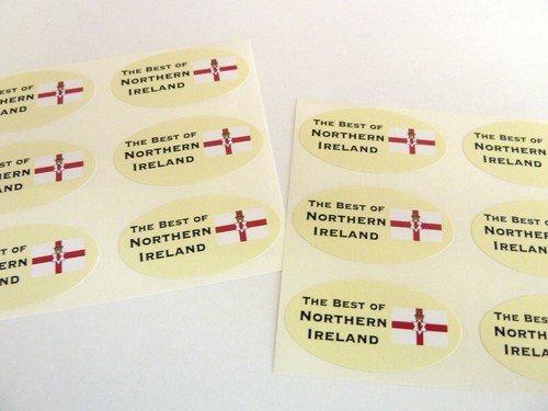 Ulster Banner Flagge Sticker, Northern Irland Etiketten - Verschiedene Formen & - Bild 7 von 8