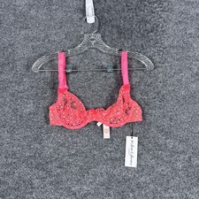 For Love  Lemons Victoria's Secret Bra Womens Small Pink Floral Lace Underwire