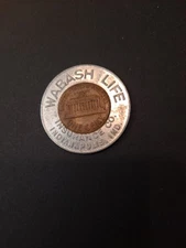 Encased 1964 Cent Good Luck Wabash Life Insurance Co Indianapolis IN Advertising