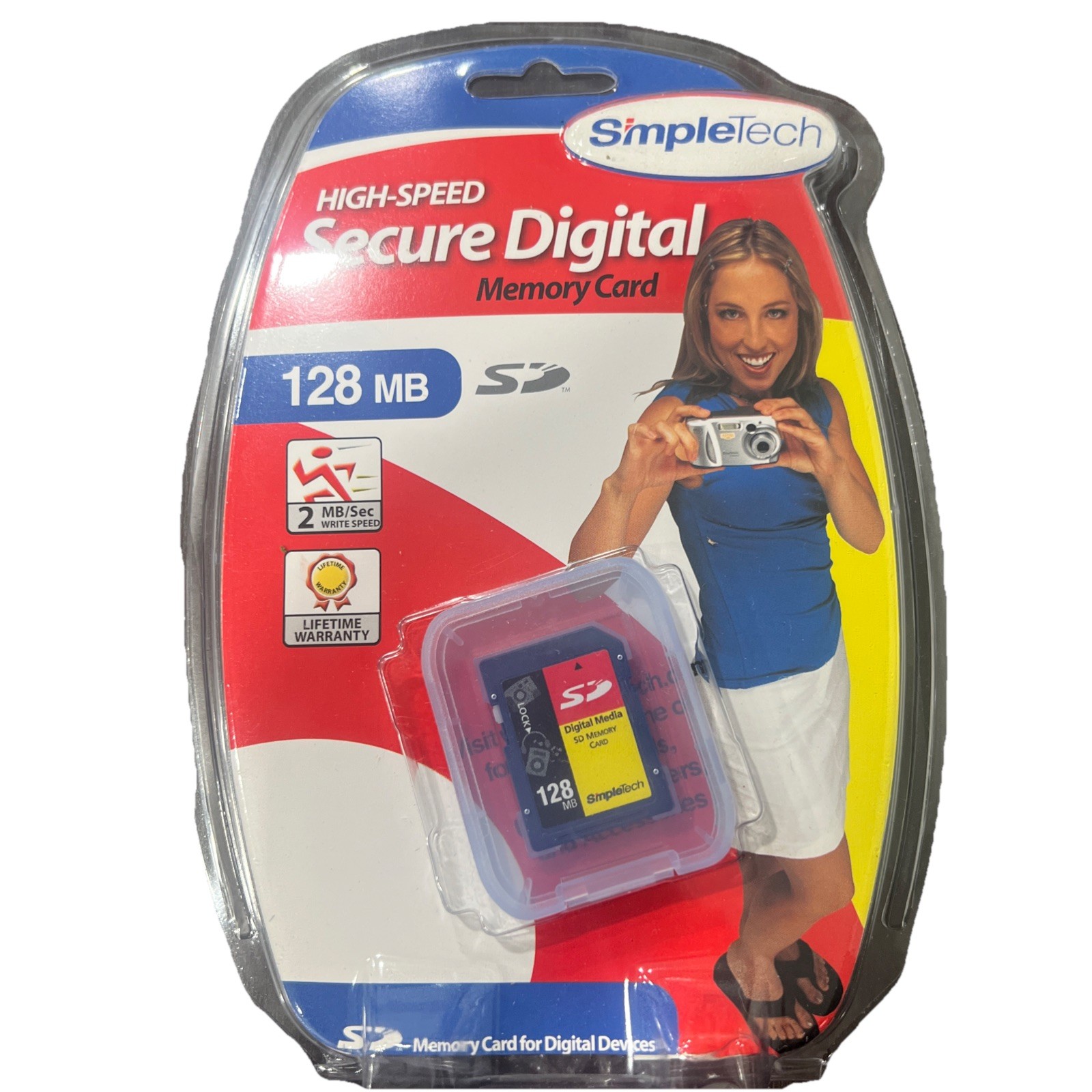 Simpletech High Speed Digital SD Memory Card 128 MB NEW Factory Sealed Camera