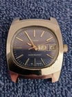 1979 TIMEX 34mm Marlin Day Date , Blue Dial Vintage, For Parts , Read