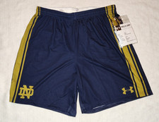NEW Under Armour ND Norte Dame Fighting Irish Mens Soccer Shorts SAMPLE Large L