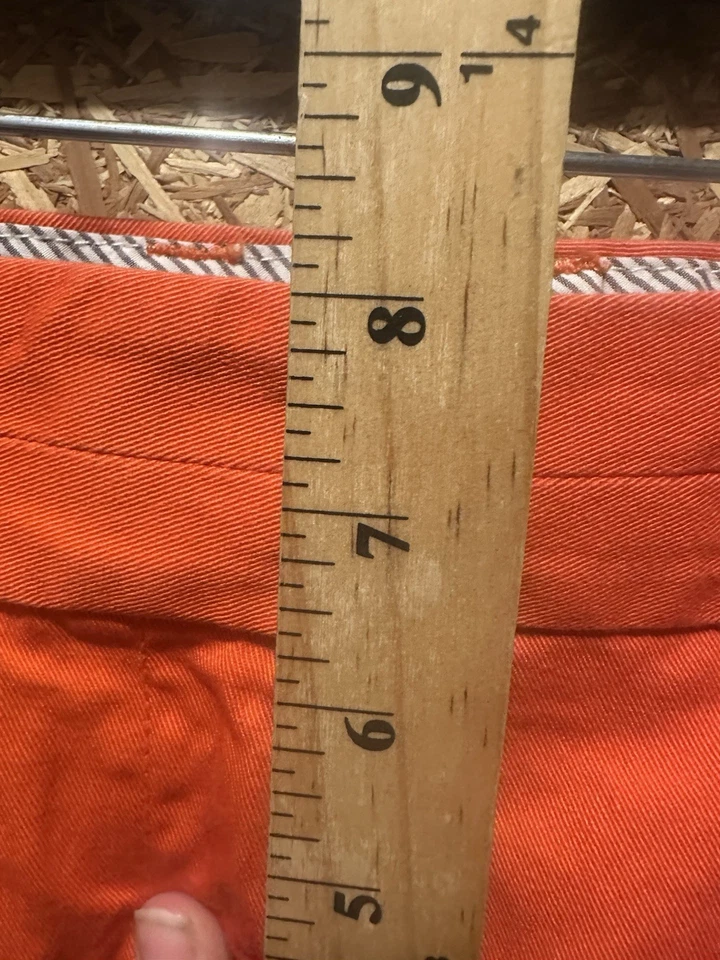 Pantalones Cortos J Crew Chino Rotos Naranja/Rojo Talla 6 Foto 3 de 4