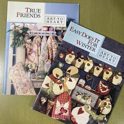 Lot of 2 Art to Heart Craft Project Books Easy Does It Winter and True Friends