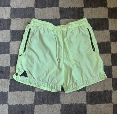L Mens Nike ACG Shorts L Netting Green Neon Trunks Vintage 80s Vibe Swim Safe