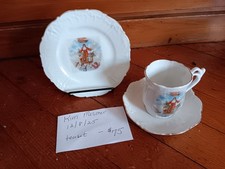 Childs Tea Cup And Plate, Santa In Hot Air Balloon