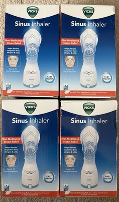 LOT OF (4) Vicks Sinus Inhaler Non-Medicated Steam Relief-Congestion Relief