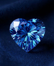 7 CT Natural Blue Heart Cut Diamond D Grade VVS1 Loose Diamond Stone Gift Her