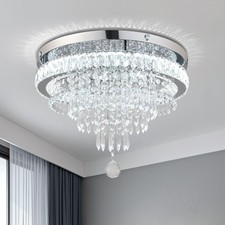 19.7 Crystal Chandelier Flush Mount LEDCeilin...
