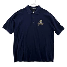 Vintage Milwaukee Brewers Shirt Mens Large Navy MLB Baseball Pro Player 90s NWT