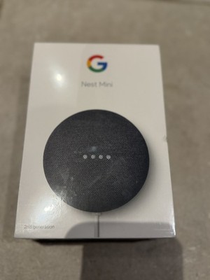 Google Nest Mini (2. Gen) mit Google Assistant - Anthrazit (brandneu versiegelt) 