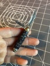 Vintage Imperial Two Blade Mini Black Handle Pocket Knife Made in USA