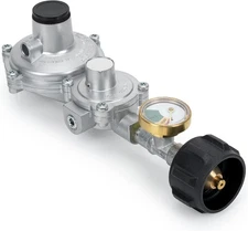 Stanbroil Horizontal Two Stage Propane Regulator with Gauge, Standard 3/8... 