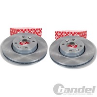 2X febi Bremsscheiben Ø258Mm Vorne Passend FÜR Dacia Dokker Jogger Lodgy Logan