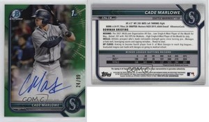 2022 Bowman Chrome Prospect Auto Green Refractor /99 Cade Marlowe #CPA-CM Auto