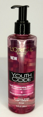 New L Oreal Paris Youth Code Foaming Gel Cleanser Face Wash Anti-Aging Skincare