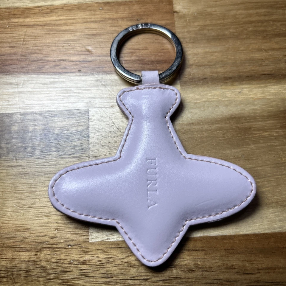 Lote de 3 Llaveros y Bolso Furla - Avión, Scooter y Arco Cuero Italiano Foto 4 de 4