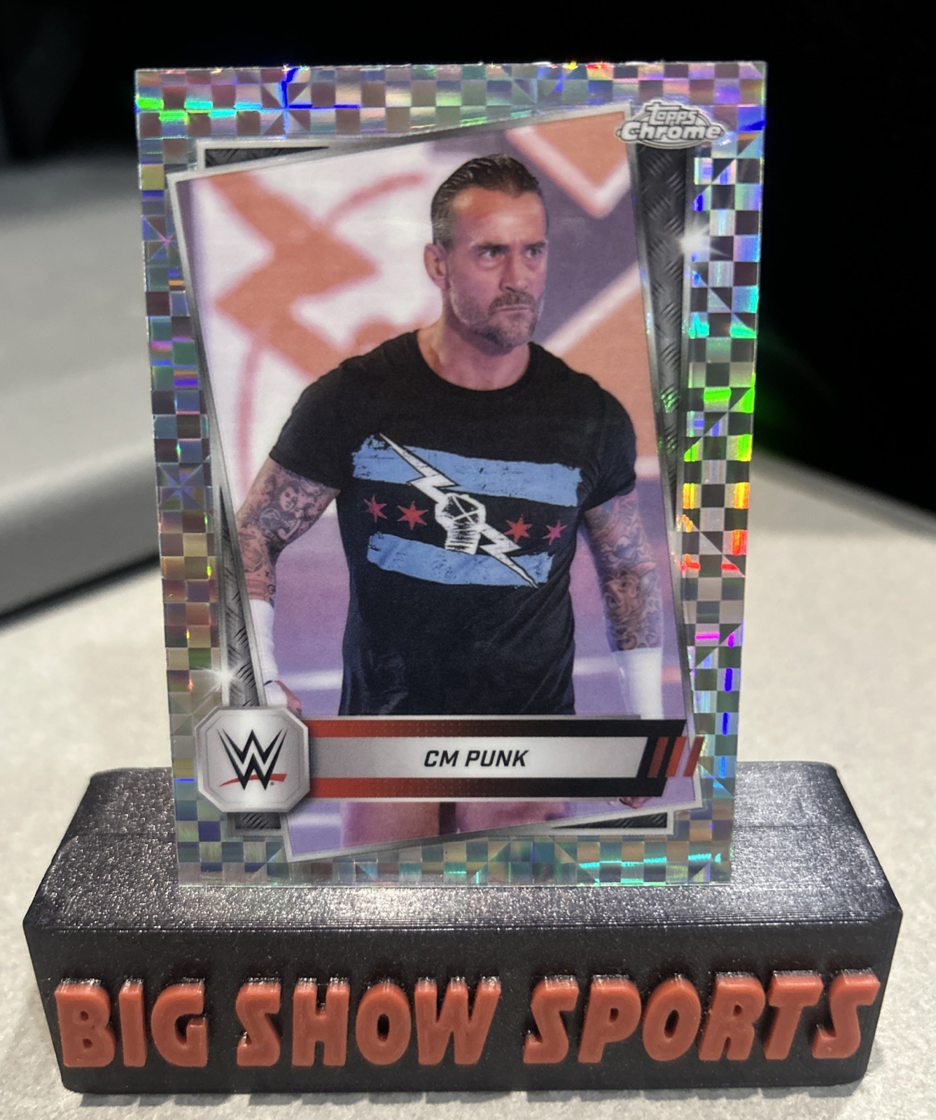2025 Topps Chrome WWE ~ CM PUNK ~ X-Fractor #98 RAW 🔥🔥
