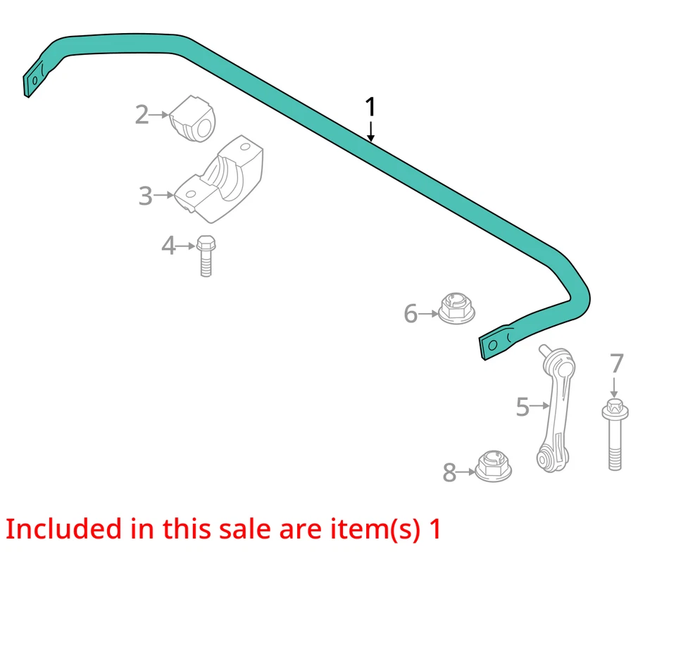 2018 BMW 540i RWD Rear Stabilizer Bar OEM 83K Miles - LKQ406878111 - Image 4 of 4