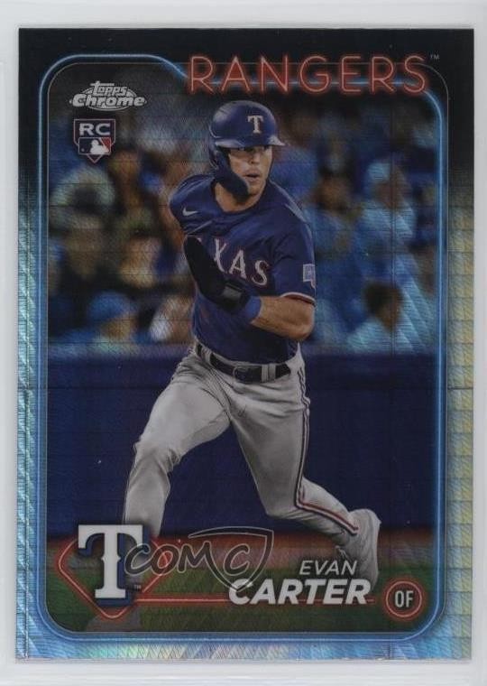 2024 Topps Chrome Prism Refractor Evan Carter #136 Rookie RC