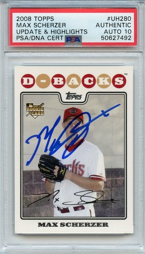 Max Scherzer #UH280 2008 Topps Update & Highlights card
