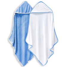 2 Pack Baby Bath Towel Rayon Made from Bamboo, Ultra Soft Hooded Towels for ...