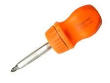 New Snap-On Tools SSDMR1A Stubby Ratcheting Screwdriver/ Driver with Bit, Orange