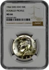 1966 SMS DDO 50c Kennedy Half Dollar NGC Graded MS 66 Light Gold Toning