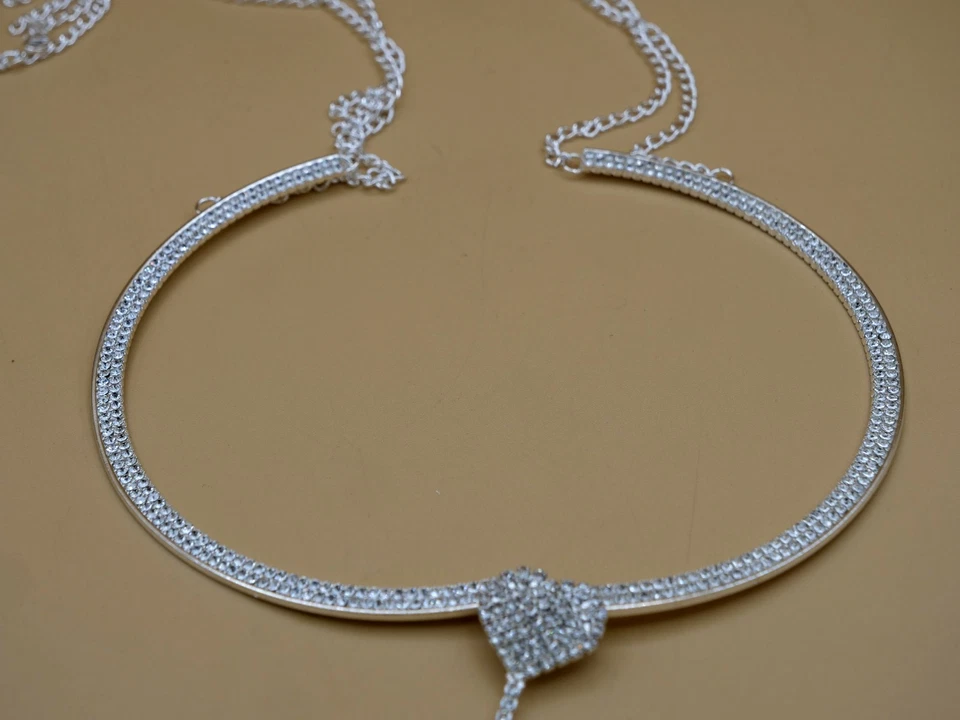 Грудь кронштейн бюстгальтер цепочка женщин тела ювелирных изделий сексуальный со стразами сердце ожерелье бюстгальтеры - Изображение 3 из 4