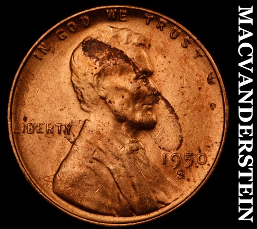 1950-S Lincoln Wheat Cent-Choice Gem BU Lustrous No Reserve #i4440