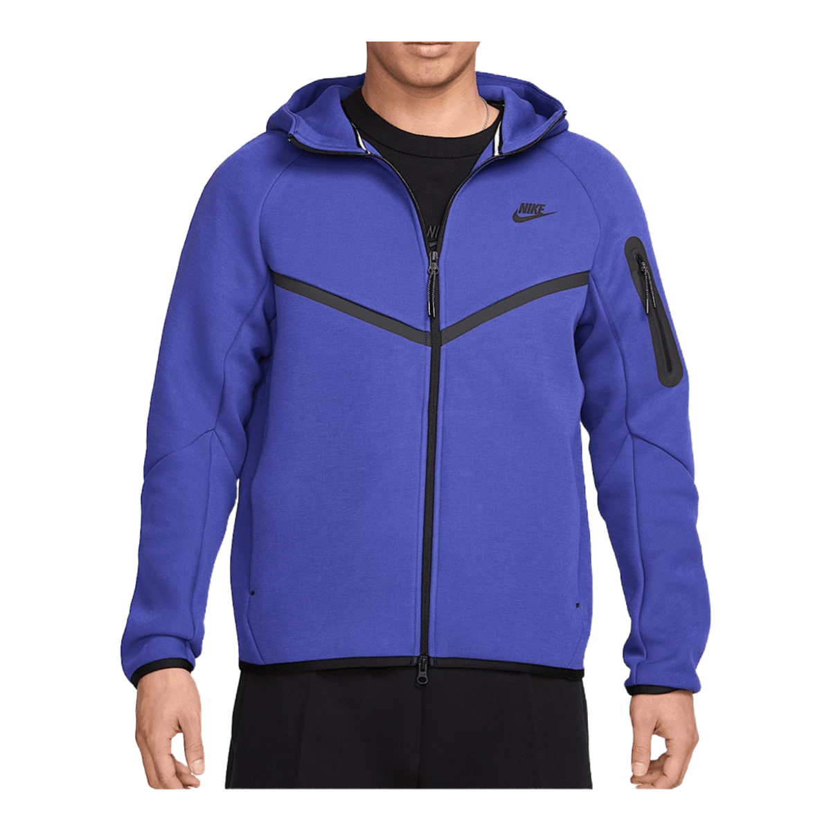 Nike Tech Men's Full-Zip Windrunner Hoodie (Deep Night/Black