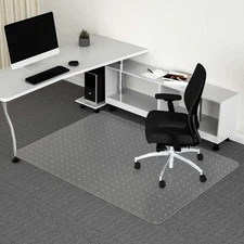 Chair Mat for Carpet – 55" x 35" Clear Plastic Floor Mat for Computer Desk