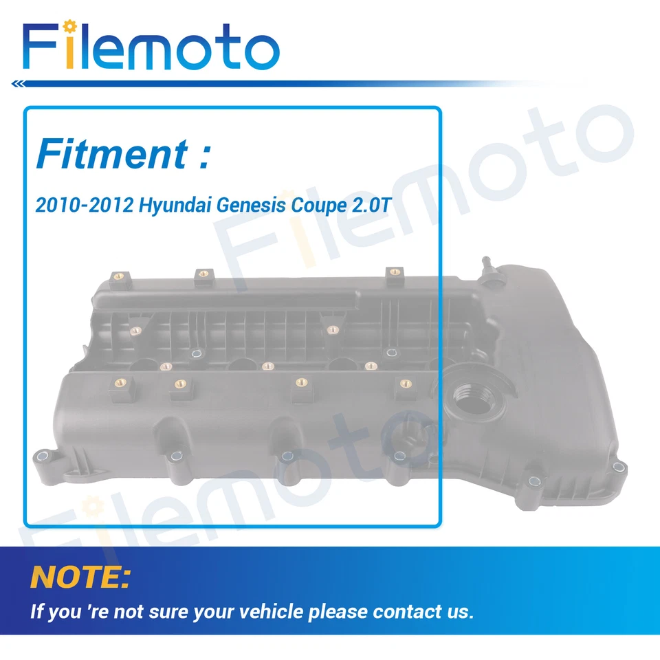 Cubierta de válvula de motor con junta para Hyundai 2010-2012 Genesis Coupe 2.0T 224102C400 Foto 3 de 4