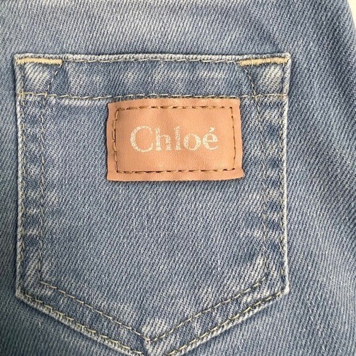 100% Authentic Chloe Kids Light Patel Blue Denim braided jeans 5 - Picture 7 of 15