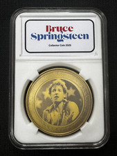 Bruce Springsteen Inspired Hand Made Lasered Etched Token Coin Gift Fan Music