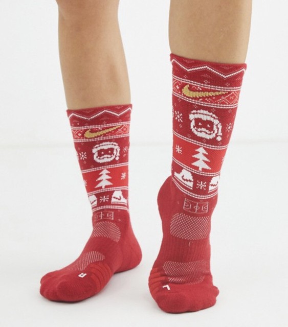 NEW Nike Elite Limited Edition Christmas Basketball Socks SX7866 Sz L 8