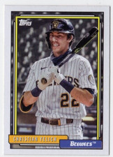 2021 Topps Update Series Christian Yelich #T92-28 Redux 1992 Milwaukee Brewers