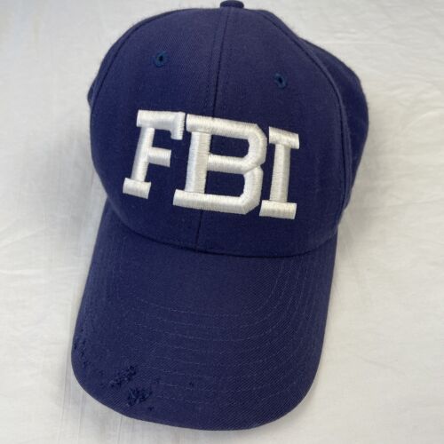 FBI LOGO NAVY BLUE ADJUSTABLE STRAPBACK Wool BASEBALL HAT CAP Gear for Sports - Afbeelding 1 van 8