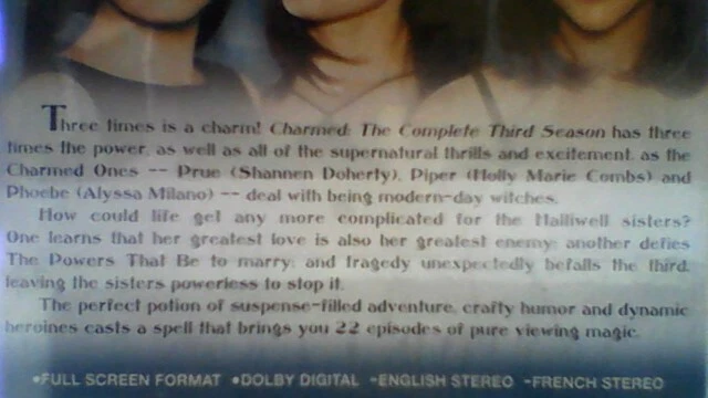 Charmed - The Complete Third Season (DVD, 2005, 6-Disc Set) 15 HOURS! BRAND NEW! - Image 2 of 4