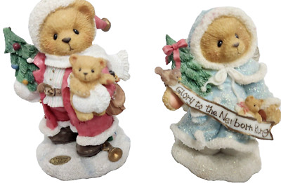 2 Christmas Cherished Santa Teddies - Klaus tree toys & Grace Glory King Angel