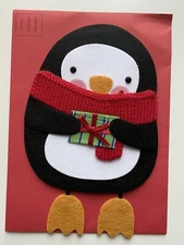 NIP Papyrus Greeting Merry Christmas Holiday Card - Penguin