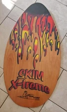 2004 skim x treme skim lizard waterboard pro series  Yellow red flames 40" X 21"