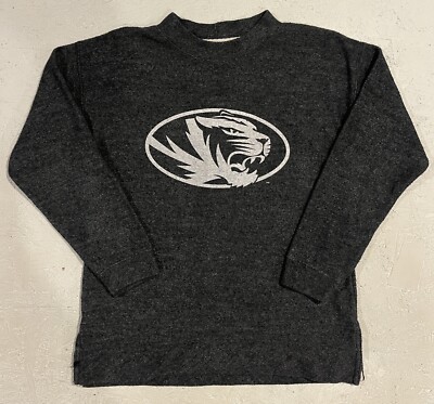 Bottom Drawers Mizzou Missouri Tigers Crewneck Sweatshirt Womens Ladies M Gray