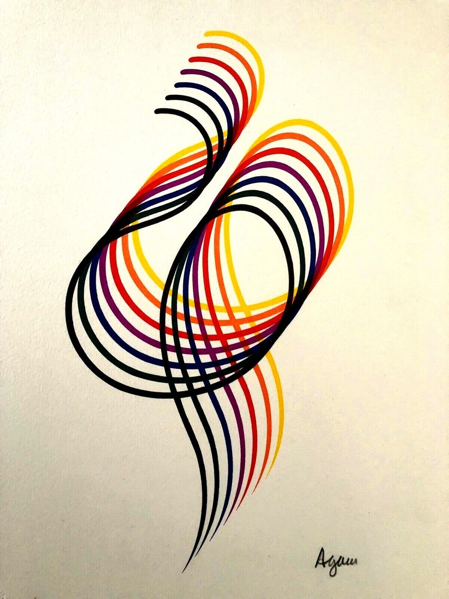 Yaacov Agam, SWIRLS I, Lines and Forms Suite Original