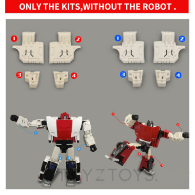 GO Better Arm Leg Filler Upgrade Kit For Siege Sideswipe Red Alert - New