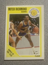 Mitch Richmond Fleer 1989-90 #56 Golden State Warriors Rookie of the Year 🏀🔥