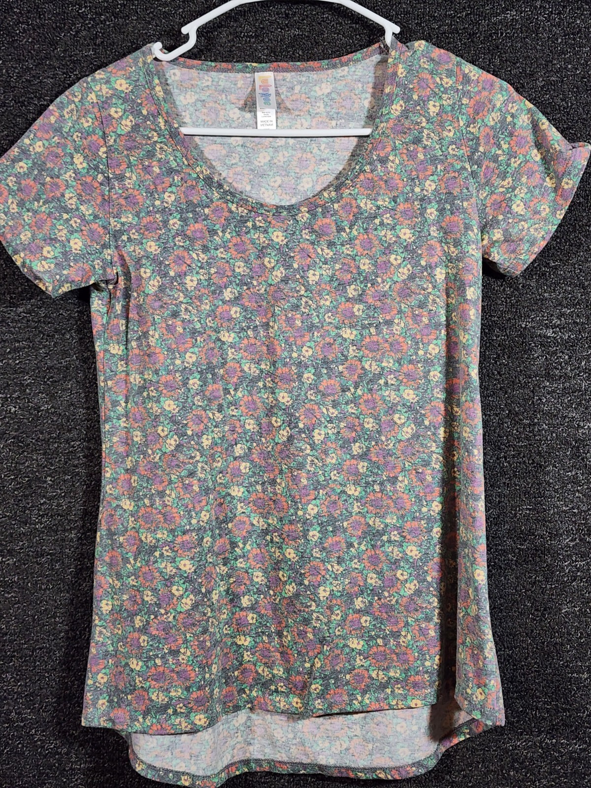 LuLaRoe Womens Top  Short Sleeve Floral Print Size XXS