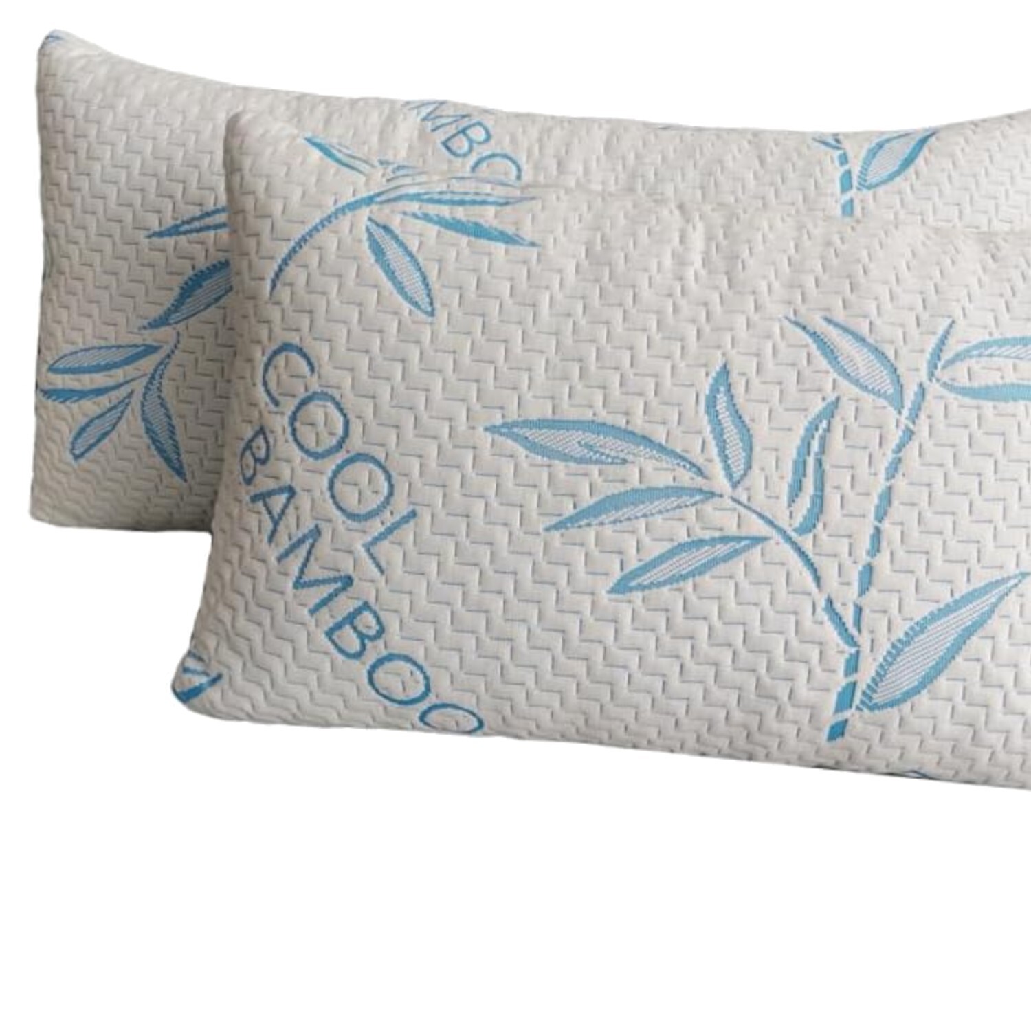 King Size Adjustable Memory Foam Pillows - Breathable & Soft for Better Sleep (2 Pack)