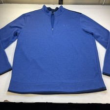 UNDER ARMOUR 1/4 ZIP UP Cold Gear Pullover Sweater SWEATSHIRT Sz XXL Blue