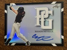 MASON NEVILLE 2021 LEAF PERFECT GAME BLACK AUTOGRAPH #3/4 ARKANSAS OREGON REDS